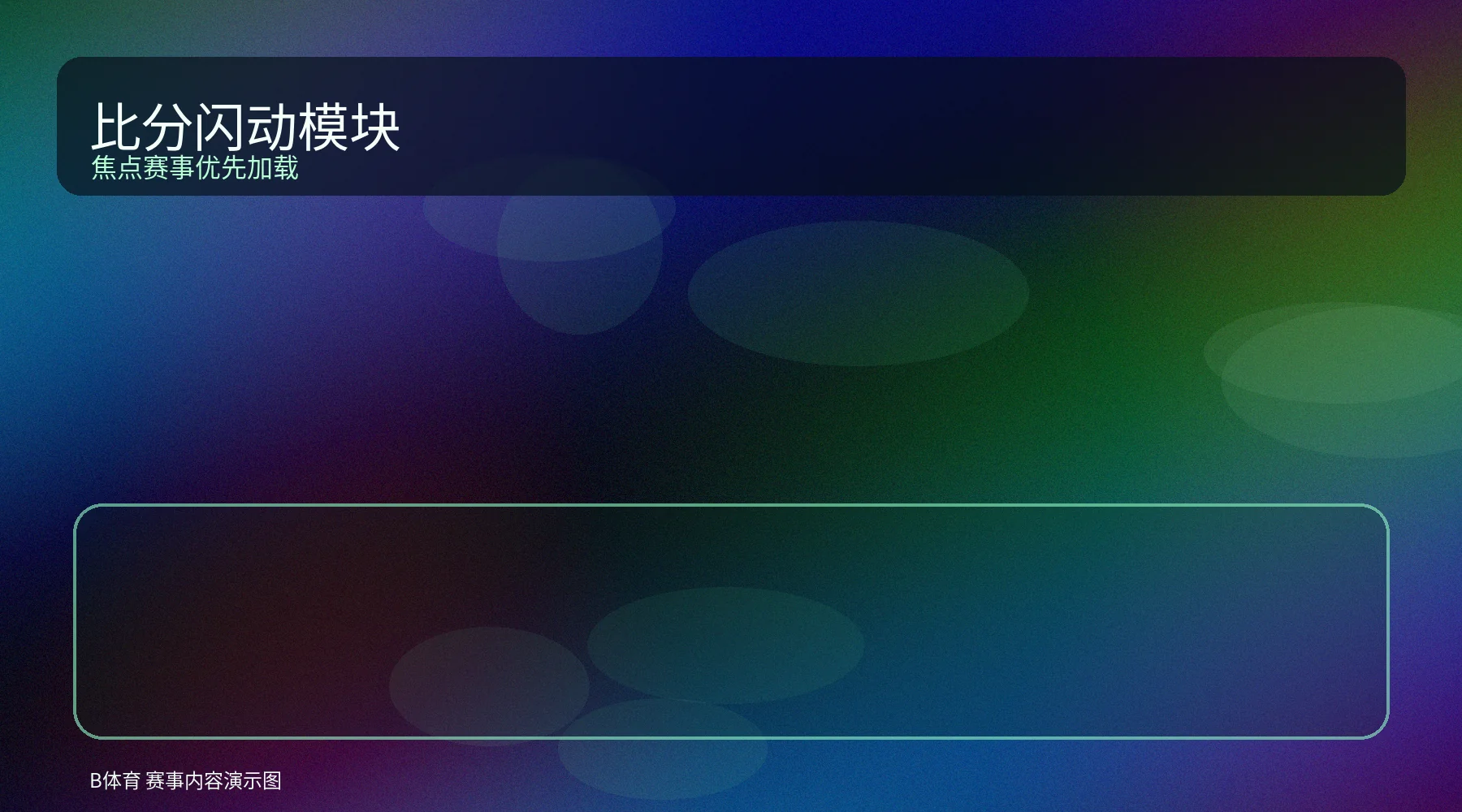 比分闪动效果图，体现焦点赛事即时提醒模块